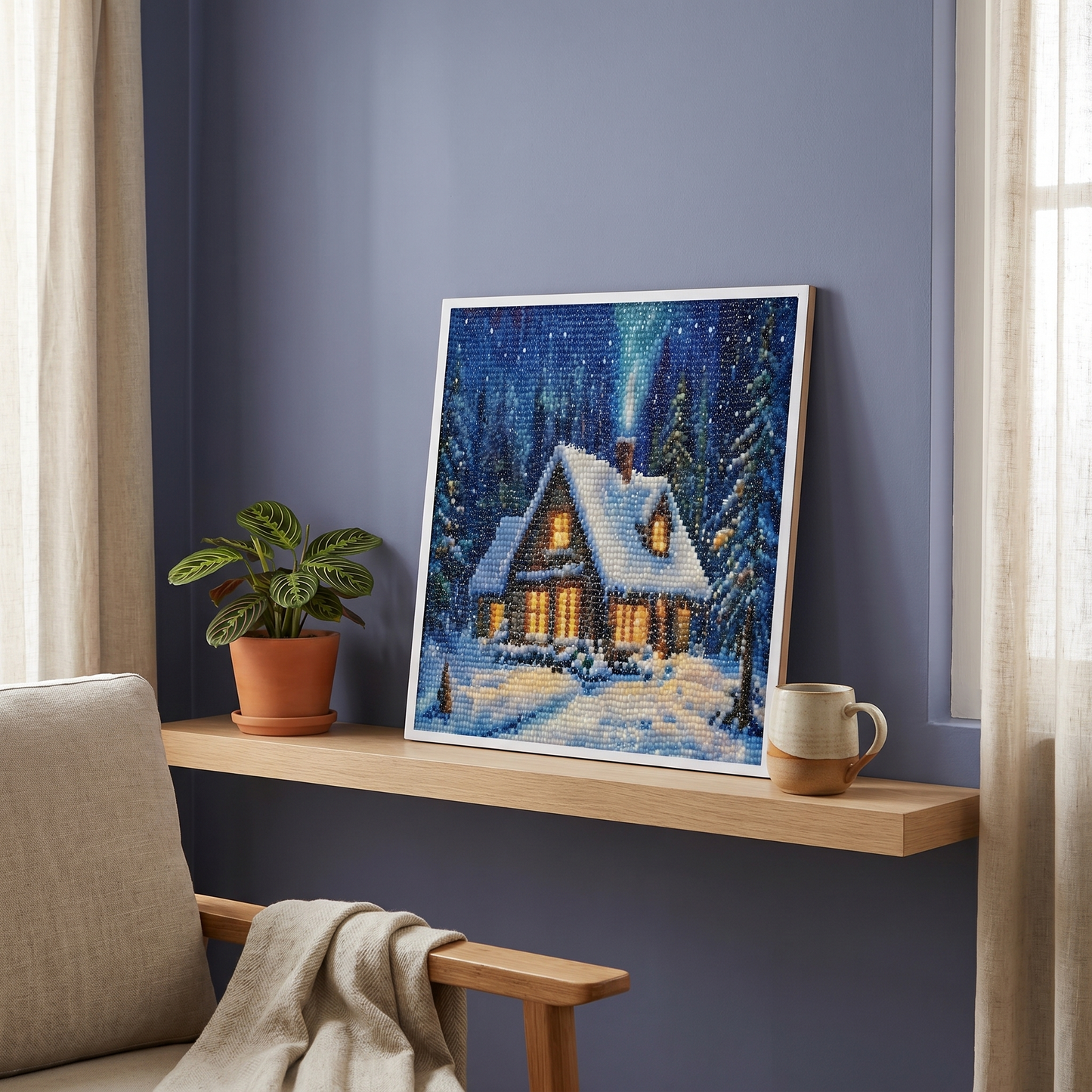 Finished First Snowfall displayed at home