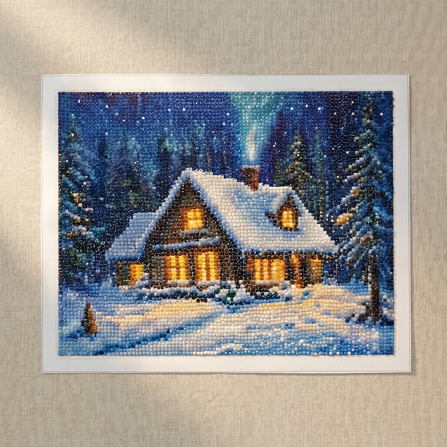 Finished First Snowfall diamond painting