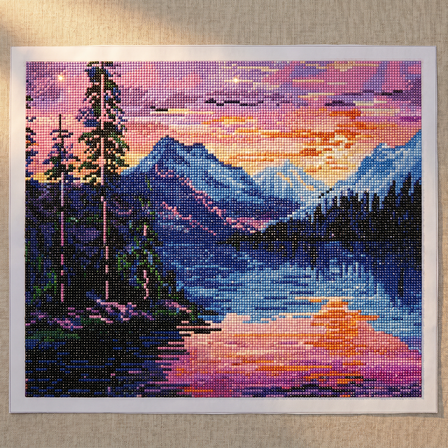 Finished Lavender Hour diamond painting
