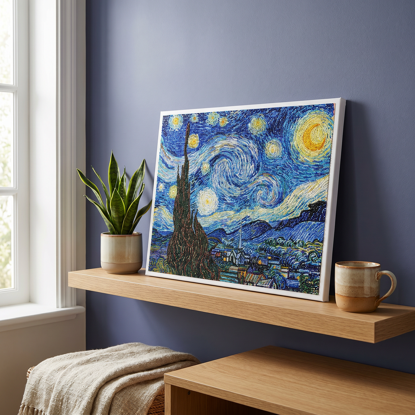 Finished Starlit Night displayed at home